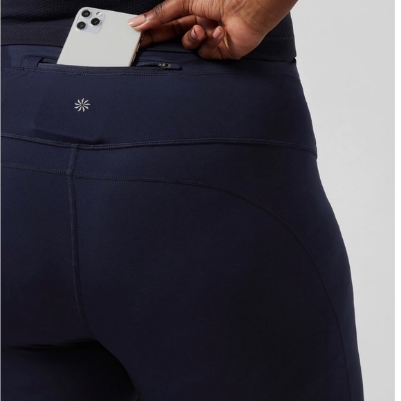 Athleta Accelerate 7/8 Tight Leggings Navy Sizes 3X Workout Running Athletic - Picture 3 of 9